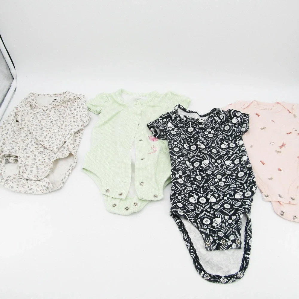 Carter's Cloud Island Gerber 0-6 months Baby Girl Clothing Lot Bodysuits 27 pcs